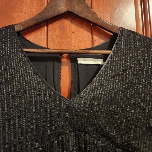 Black Sequin Mini Dress - Picture 4 of 6